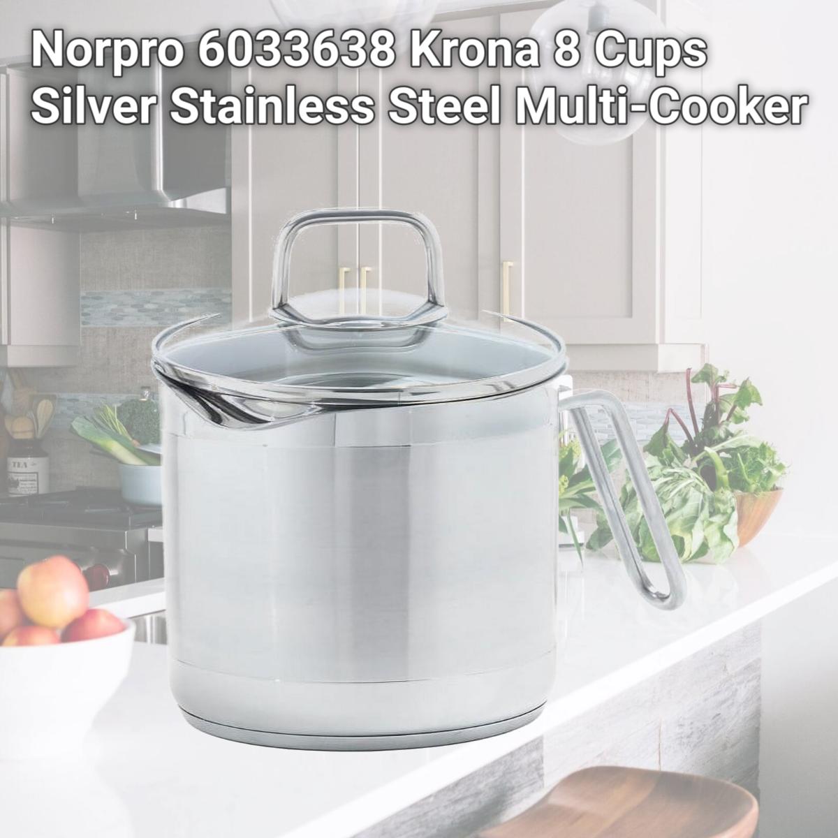 Picture of Norpro 6033638 Krona 8 Cups Silver Stainless Steel Multi-Cooker