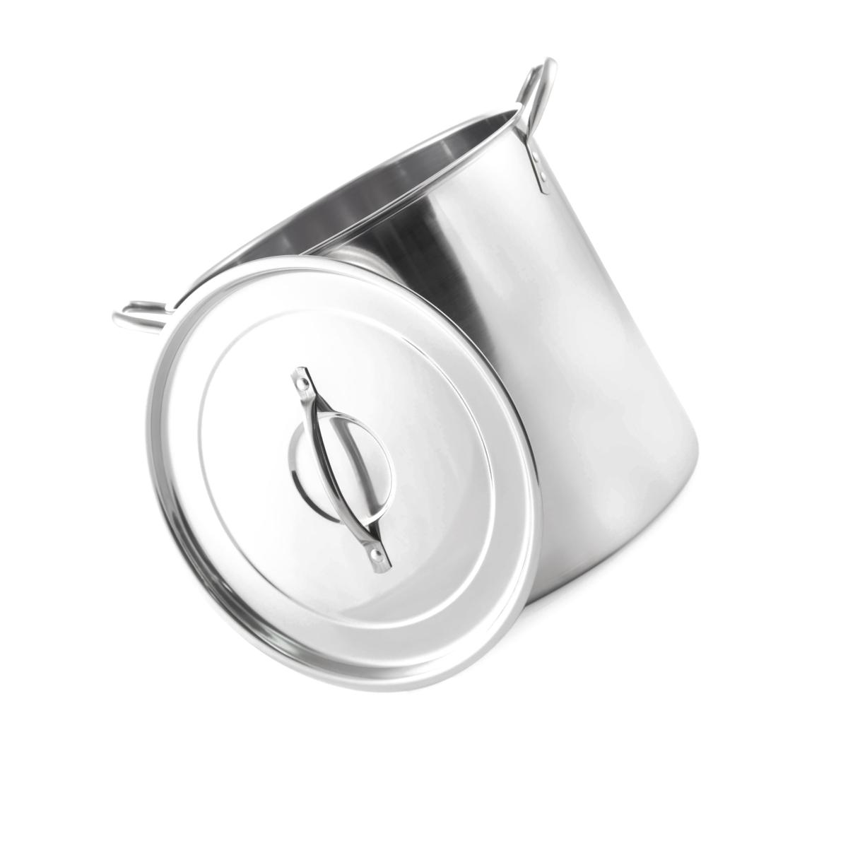 Picture of McSunley 6019549 12.25 in. & 20 qt. Stainless Steel Stock Pot, Silver
