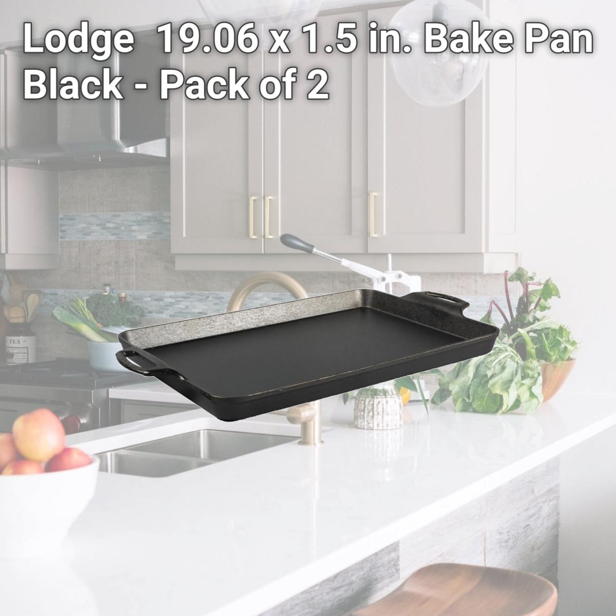 Picture of Lodge 6033348 19.06 x 1.5 in. Bake Pan, Black - Pack of 2