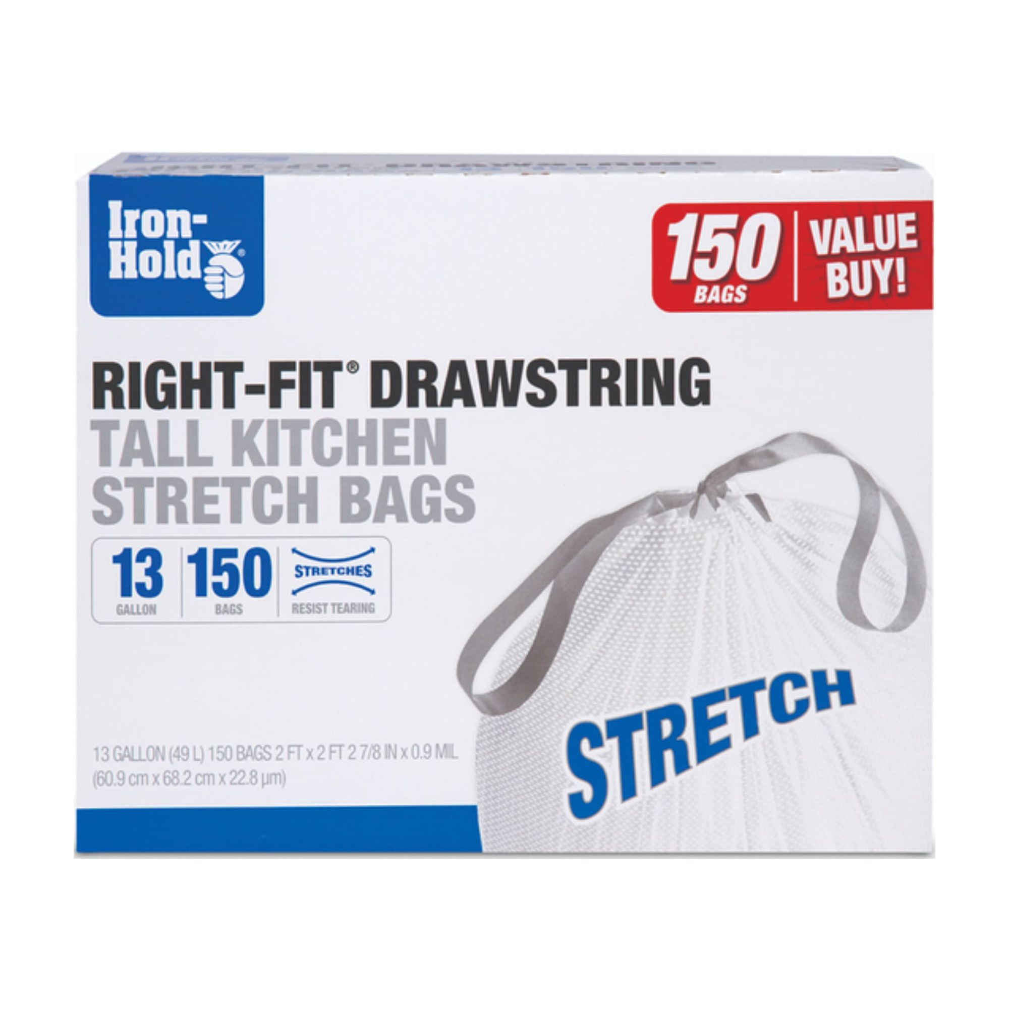 UPC 070052997399 product image for 6041194 13 gal Right-Fit Drawstring Tall Kitchen Bags, 150 per Pack | upcitemdb.com