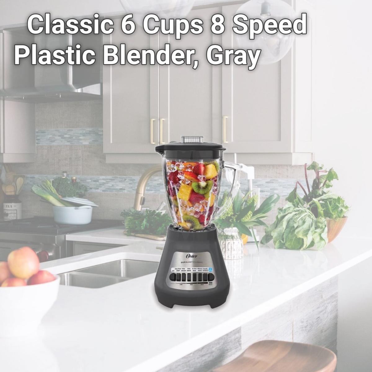 Picture of Oster 6030781 Classic 6 Cups 8 Speed Plastic Blender, Gray