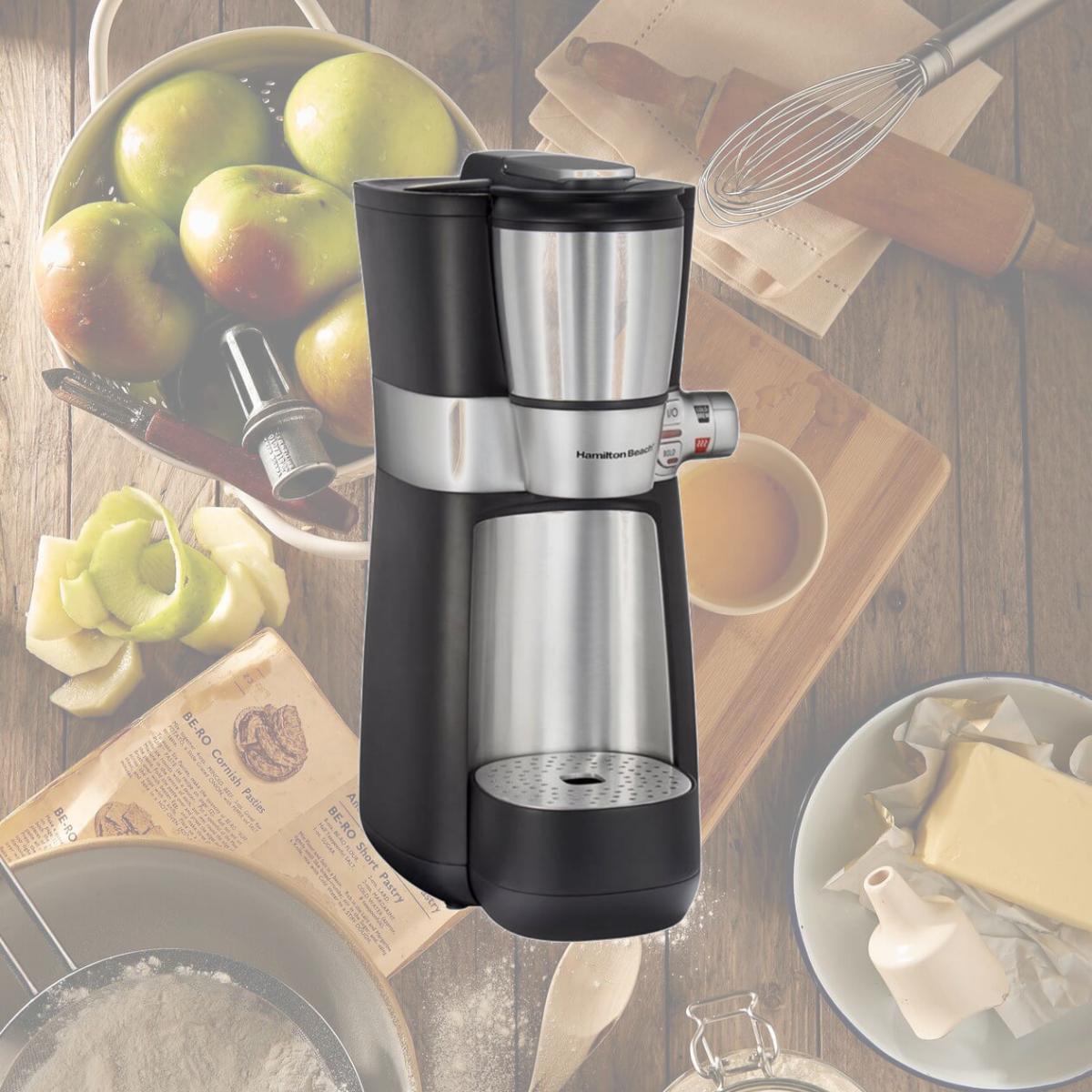 Picture of Hamilton Beach 6038662 16 oz Cold Brew & Hot Coffee Maker, Black & Silver