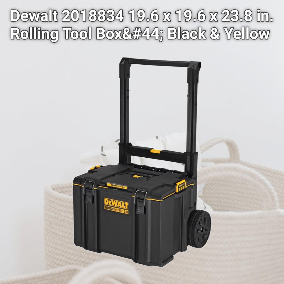 Picture of Dewalt 2018834 19.6 x 19.6 x 23.8 in. Rolling Tool Box&#44; Black & Yellow