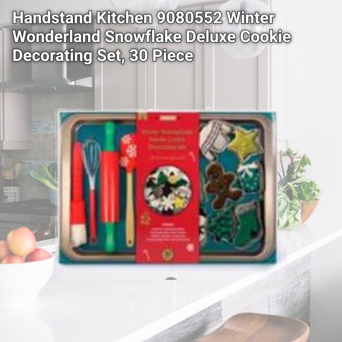 Picture of Handstand Kitchen 9080552 Winter Wonderland Snowflake Deluxe Cookie Decorating Set, 30 Piece