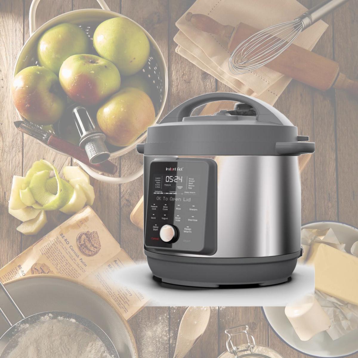 Picture of Instant 6026920 6 qt. Pot Duo Plus Stainless Steel Digital Pressure Cooker, Black & Silver