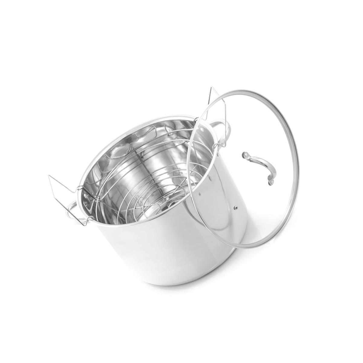 Picture of McSunley 6019524 14.25 in. 21.5 qt. Stainless Steel Canner, Silver