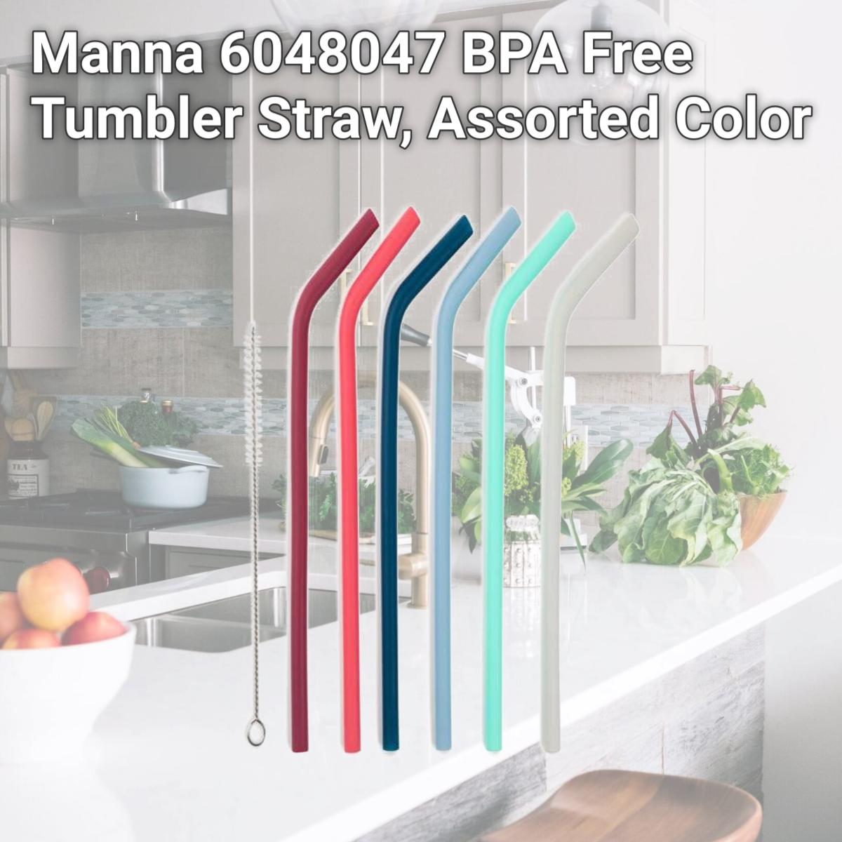 Picture of Manna 6048047 BPA Free Tumbler Straw, Assorted Color