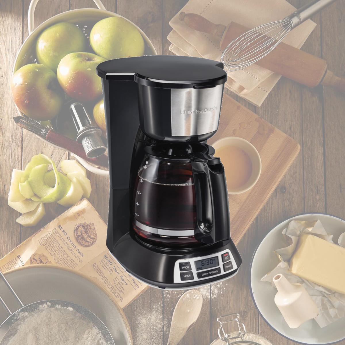 Picture of Hamilton Beach 6054551 12 Cups Coffee Maker, Black & Silver