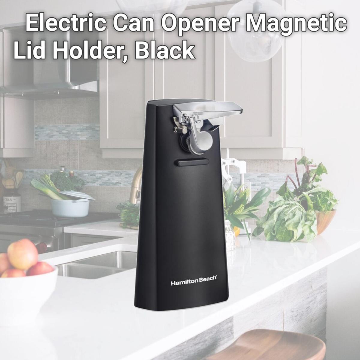 Picture of Hamilton Beach 6054547 Electric Can Opener Magnetic Lid Holder, Black
