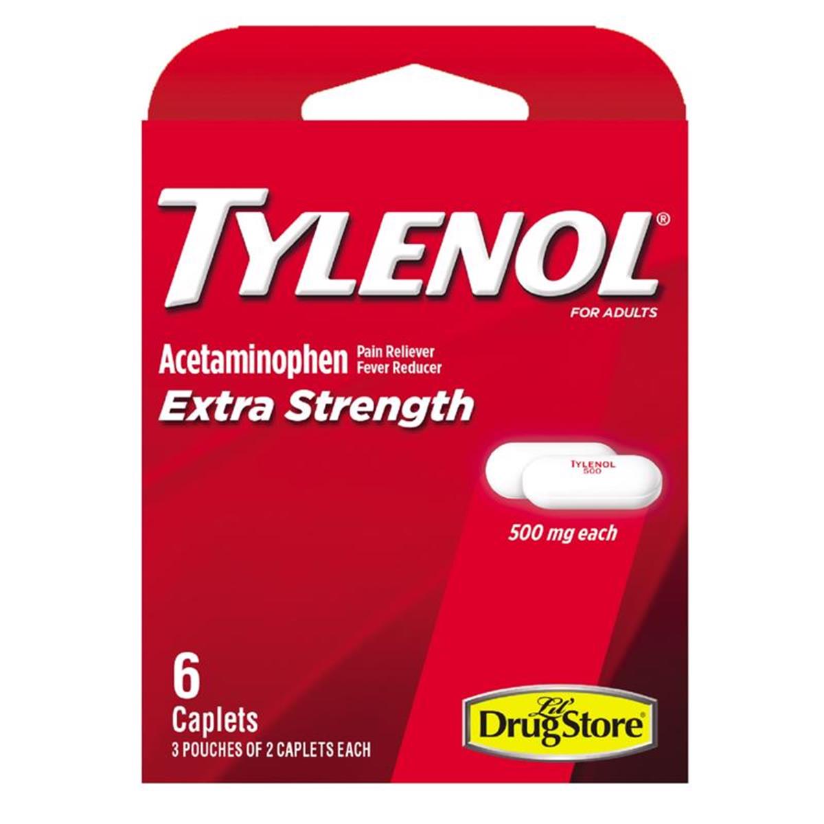UPC 366715974730 product image for 1025396 500 mg Extra Strength Acetaminophen, White - Pack of 6 | upcitemdb.com