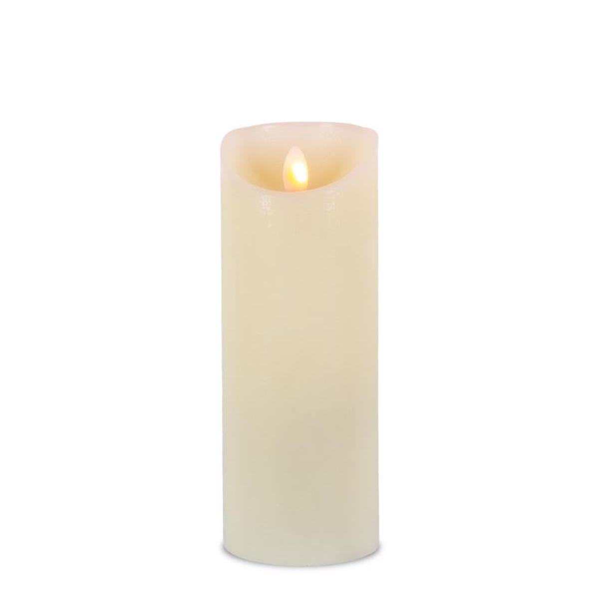 Gerson 9082622 8 in. LED Flamless Pillar Candle Indoor Christmas Decor, Bisque - Pack of 6