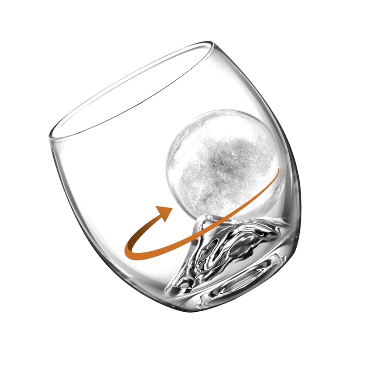 Picture of Final Touch 6058265 8 oz Glass & Silicone Glass & Ice Mold, Black & Clear