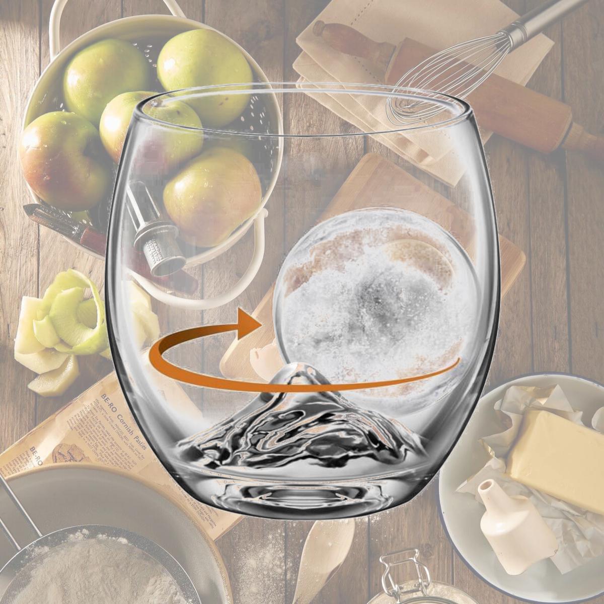 Picture of Final Touch 6058265 8 oz Glass & Silicone Glass & Ice Mold, Black & Clear