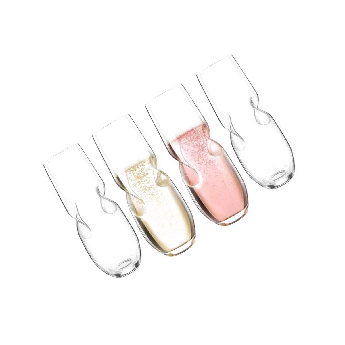 Picture of Final Touch 6060092 10 oz Glass Stemless Champagne Flute, Clear