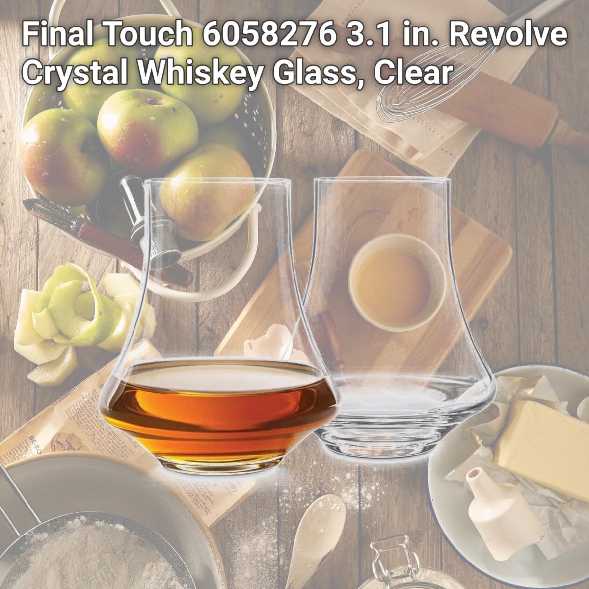 Picture of Final Touch 6058276 3.1 in. Revolve Crystal Whiskey Glass, Clear