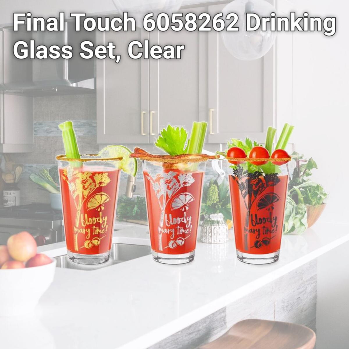 Picture of Final Touch 6058262 Drinking Glass Set, Clear
