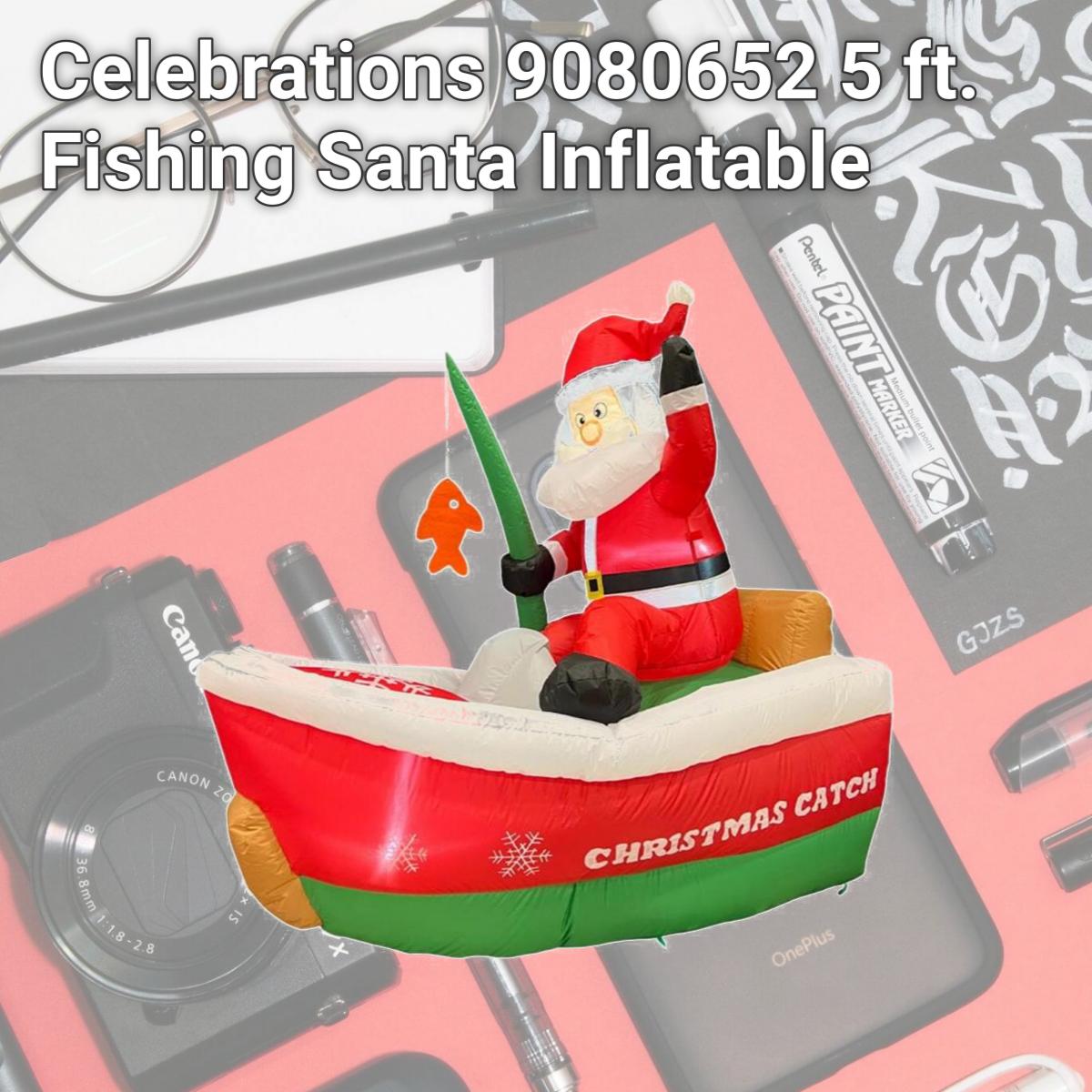 Picture of Celebrations 9080652 5 ft. Fishing Santa Inflatable