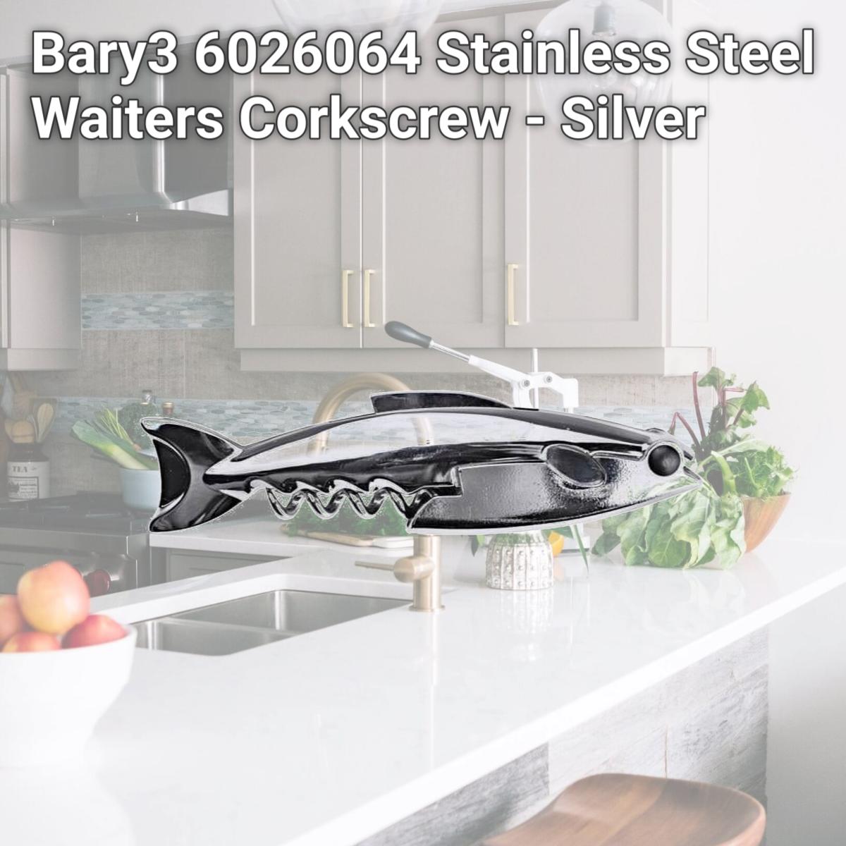 Picture of Bary3 6026064 Stainless Steel Waiters Corkscrew - Silver