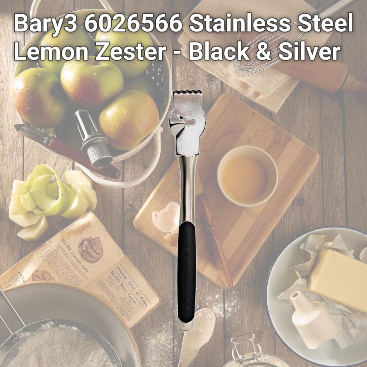 Picture of Bary3 6026566 Stainless Steel Lemon Zester - Black & Silver