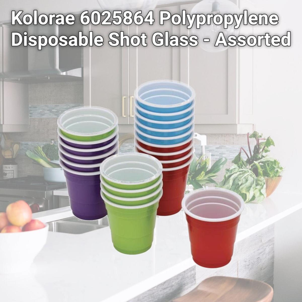 Picture of Kolorae 6025864 Polypropylene Disposable Shot Glass - Assorted
