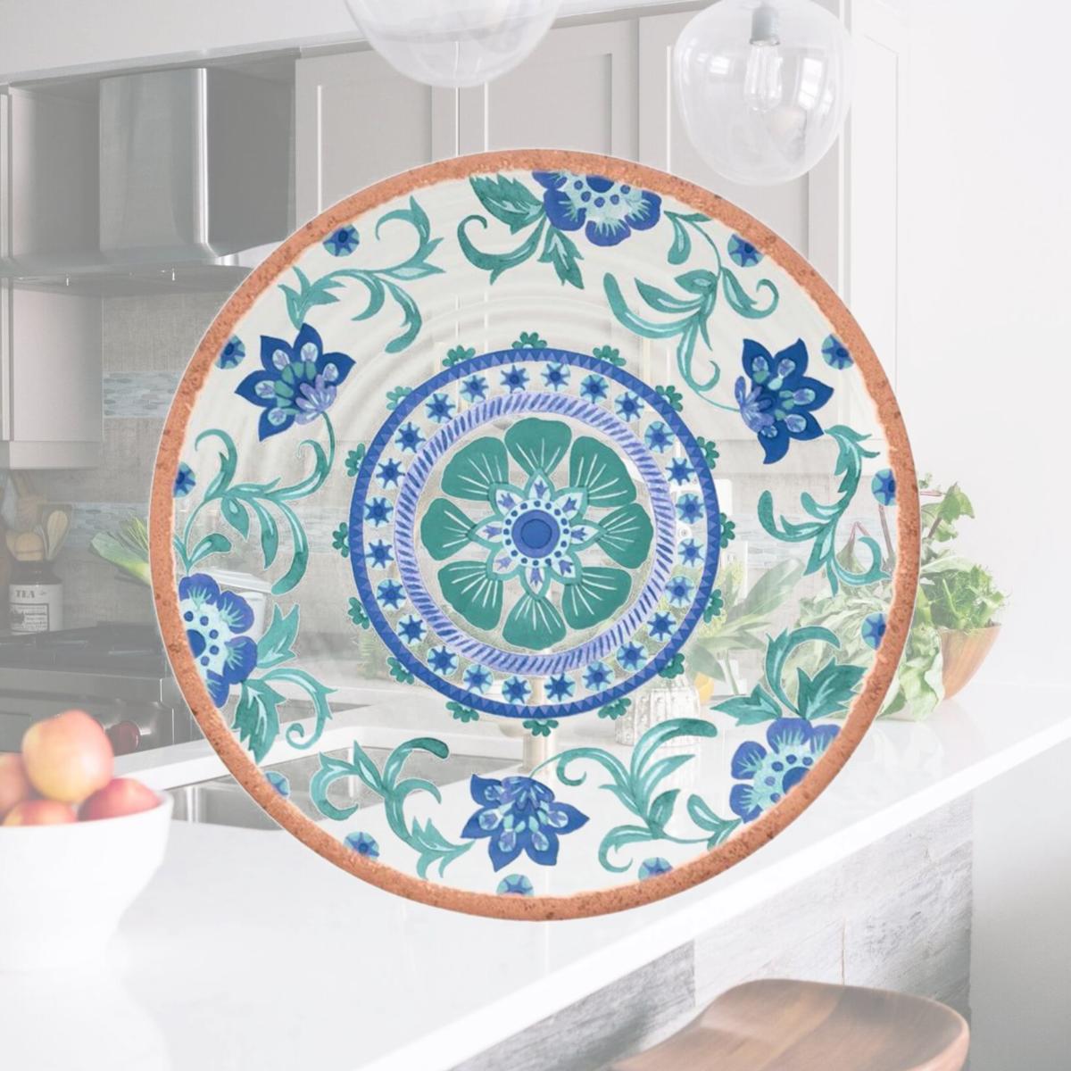 Picture of Tarhong 6060395 Multicolored Melamine Artisan Salad Plate
