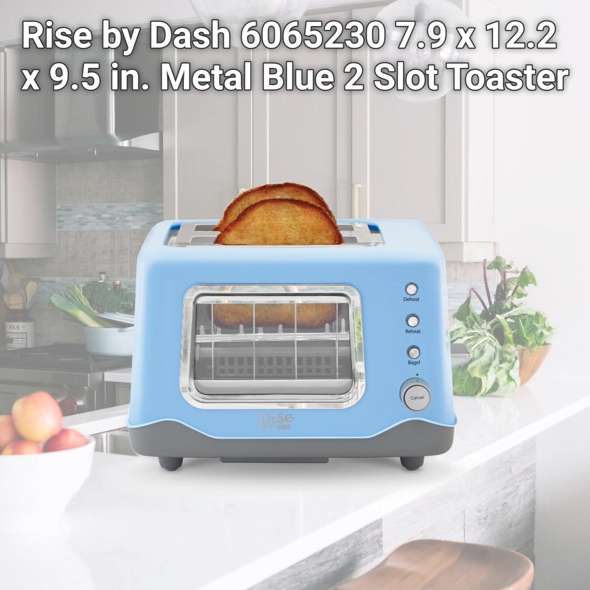 Picture of Rise by Dash 6065230 7.9 x 12.2 x 9.5 in. Metal Blue 2 Slot Toaster
