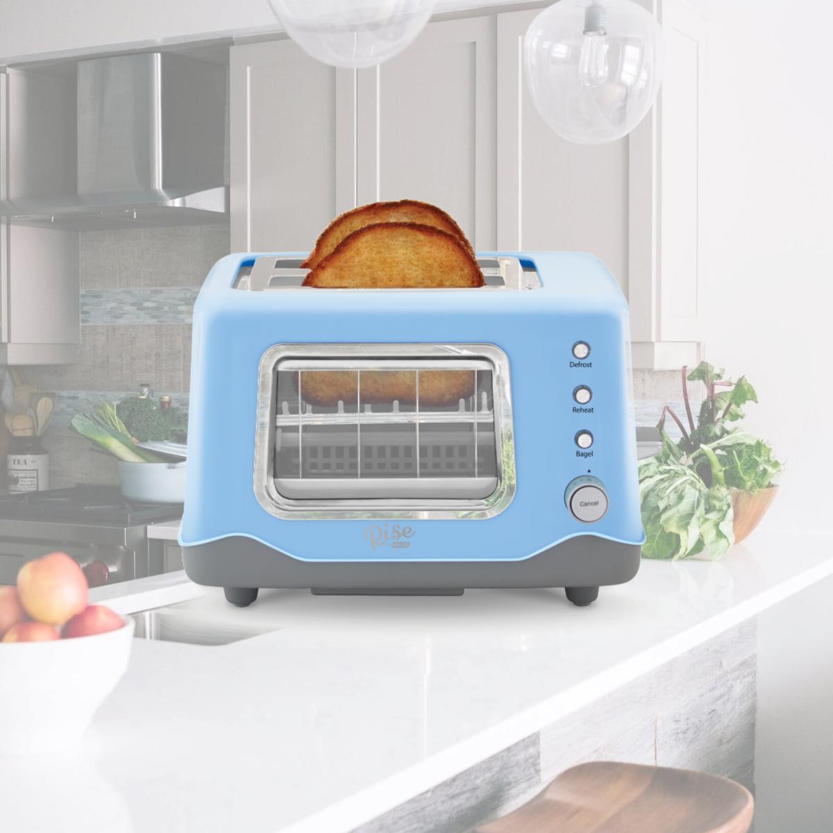Picture of Rise by Dash 6065230 7.9 x 12.2 x 9.5 in. Metal Blue 2 Slot Toaster