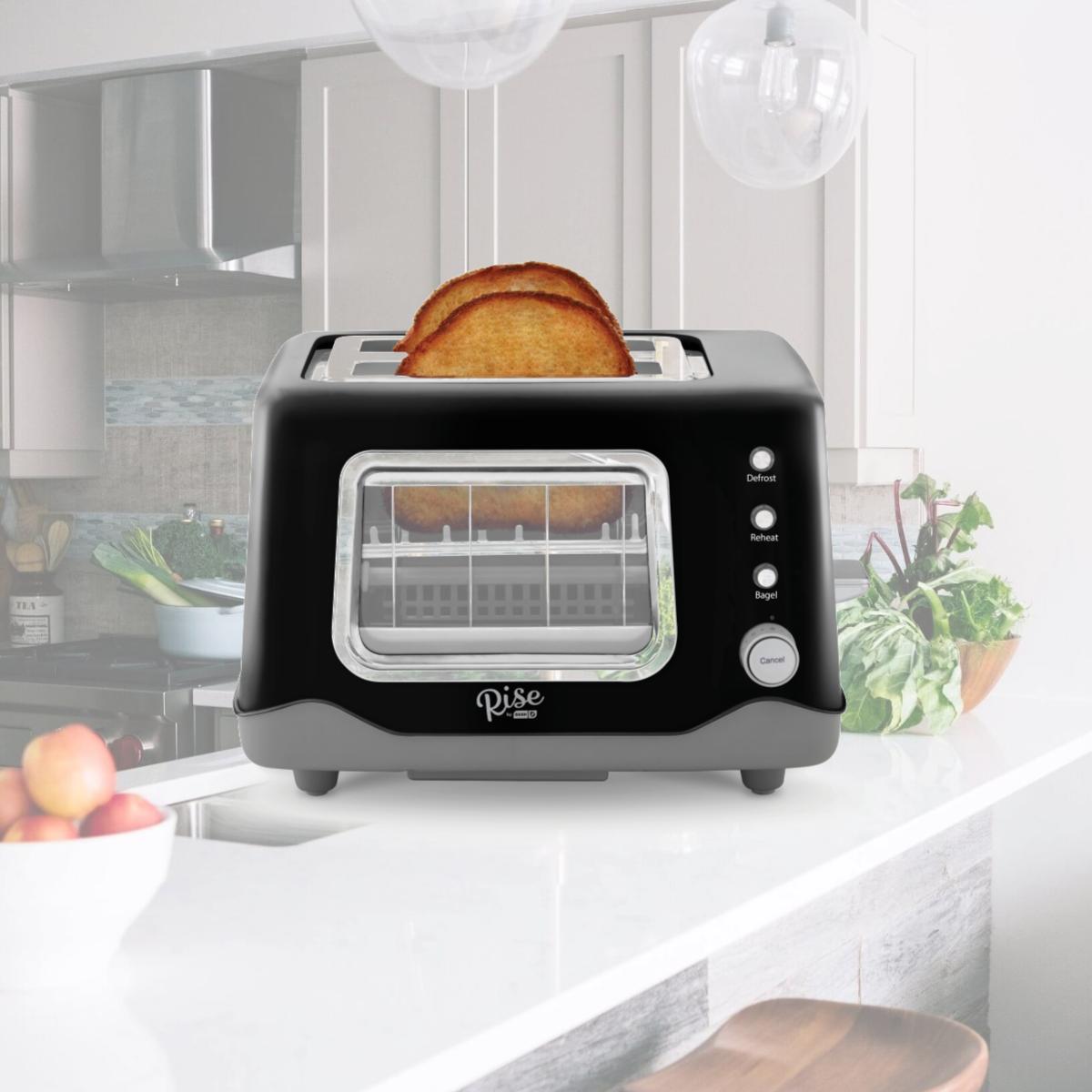 Picture of Rise by Dash 6065231 7.9 x 12.2 x 9.5 in. Metal Black 2 Slot Toaster
