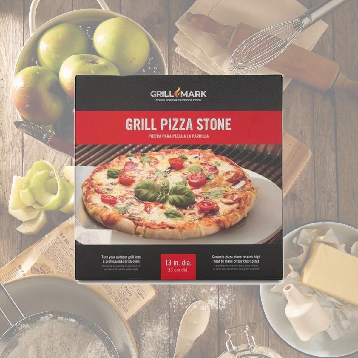 Picture of Grill Mark 8084091 13 x 13 in. Beige Corderite Stone Grill Pizza Stone
