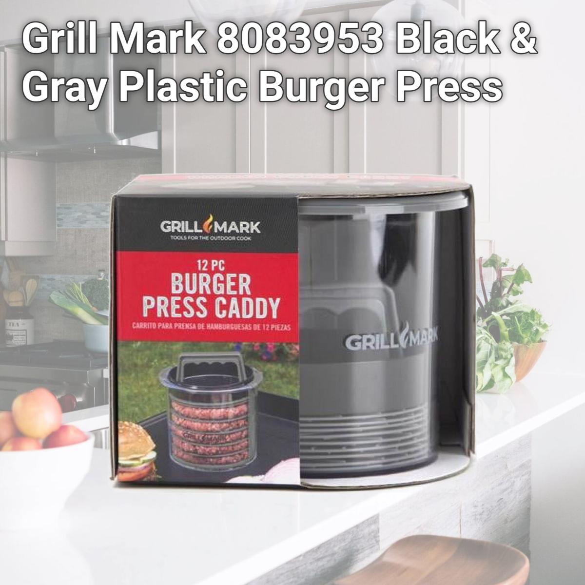 Picture of Grill Mark 8083953 Black & Gray Plastic Burger Press