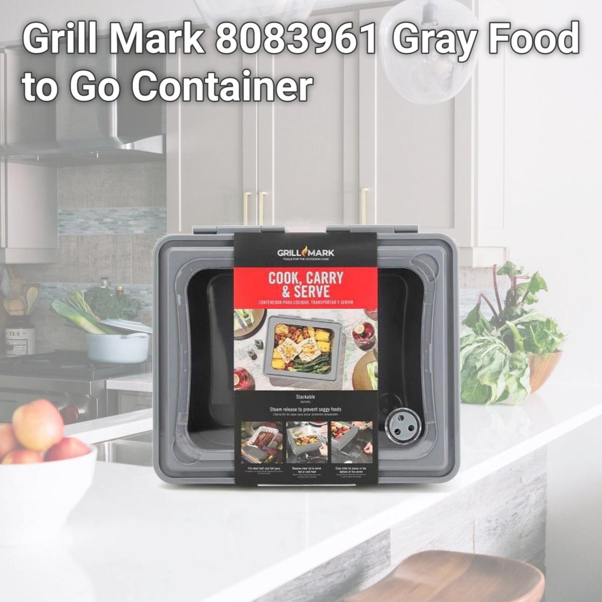 Picture of Grill Mark 8083961 Gray Food to Go Container