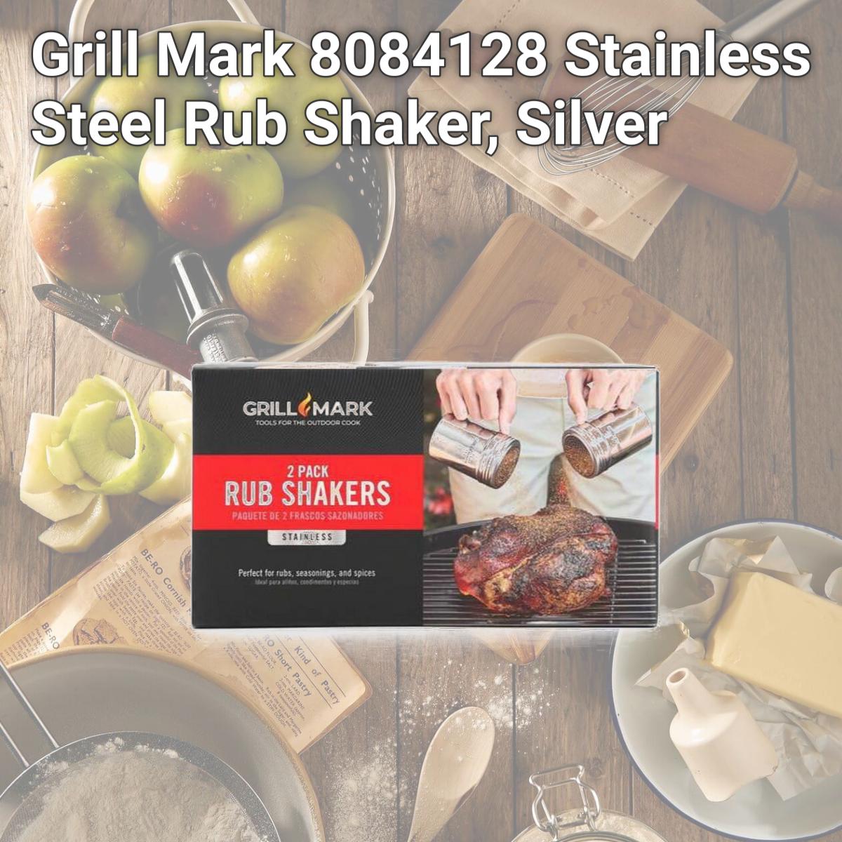 Picture of Grill Mark 8084128 Stainless Steel Rub Shaker, Silver