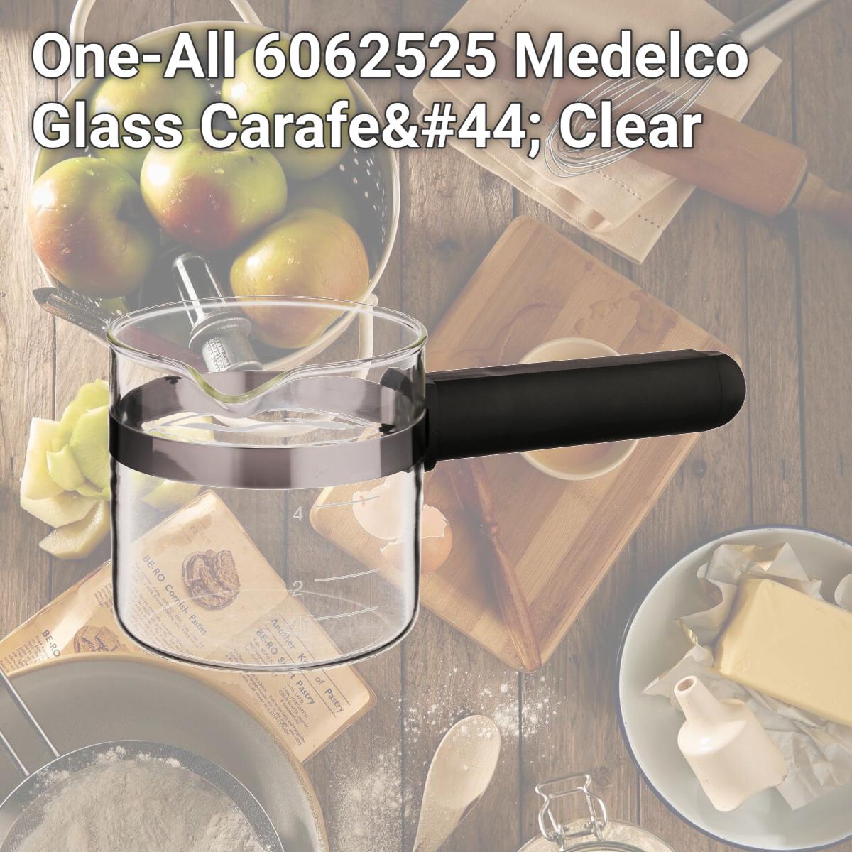 Picture of One-All 6062525 Medelco Glass Carafe, Clear