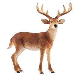 9019101 Wild Life White Tailed Buck Deer Toy Plastic, Brown - Pack of 5