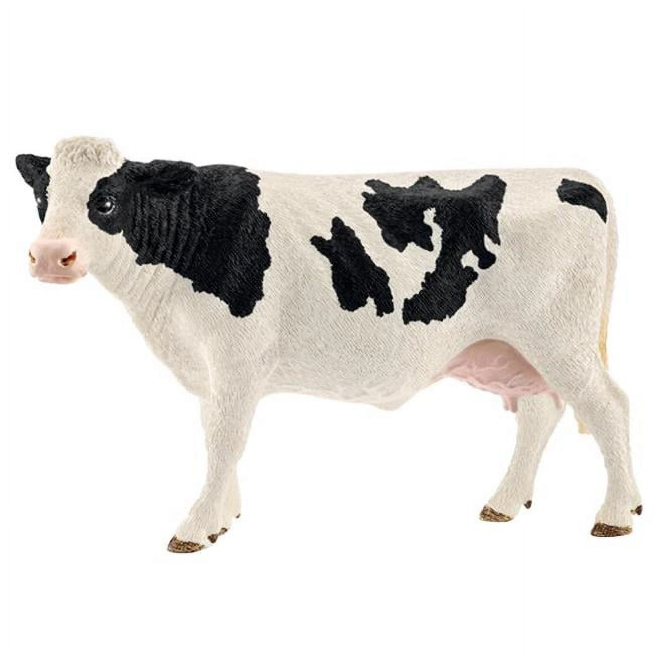 9019105 Farm World Holstein Calf Toy Plastic, Black & White - Pack of 5