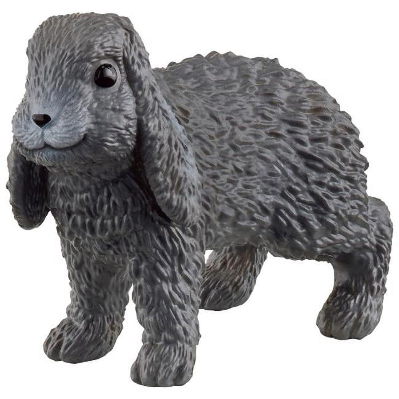 9089640 Lop-Eared Rabbit Figurine, Black - Pack of 5
