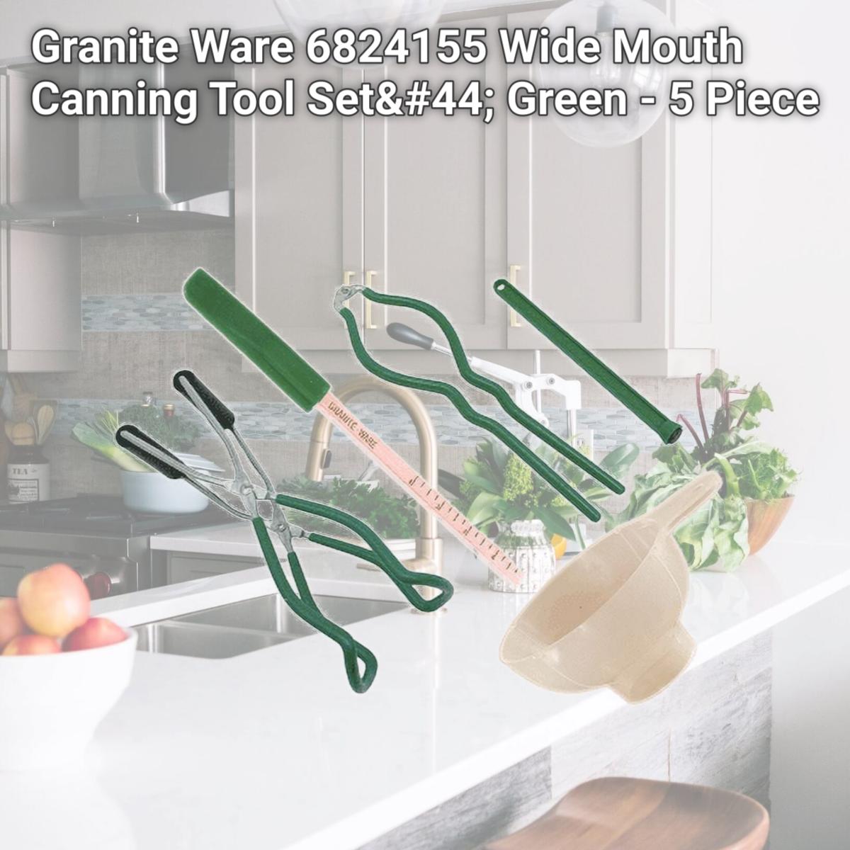 Picture of Granite Ware 6824155 Wide Mouth Canning Tool Set, Green - 5 Piece