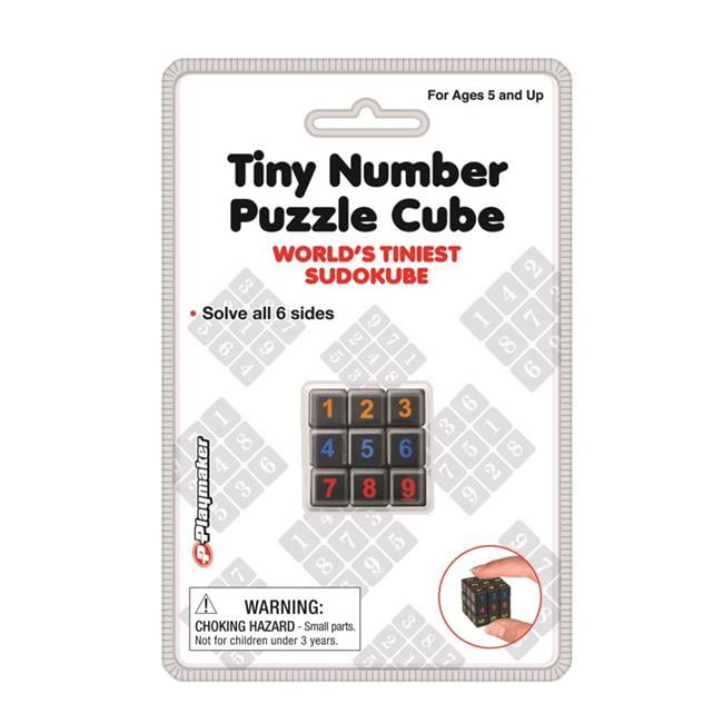 6063183 Tiny Number Plastic Puzzle Cube, Multi Color