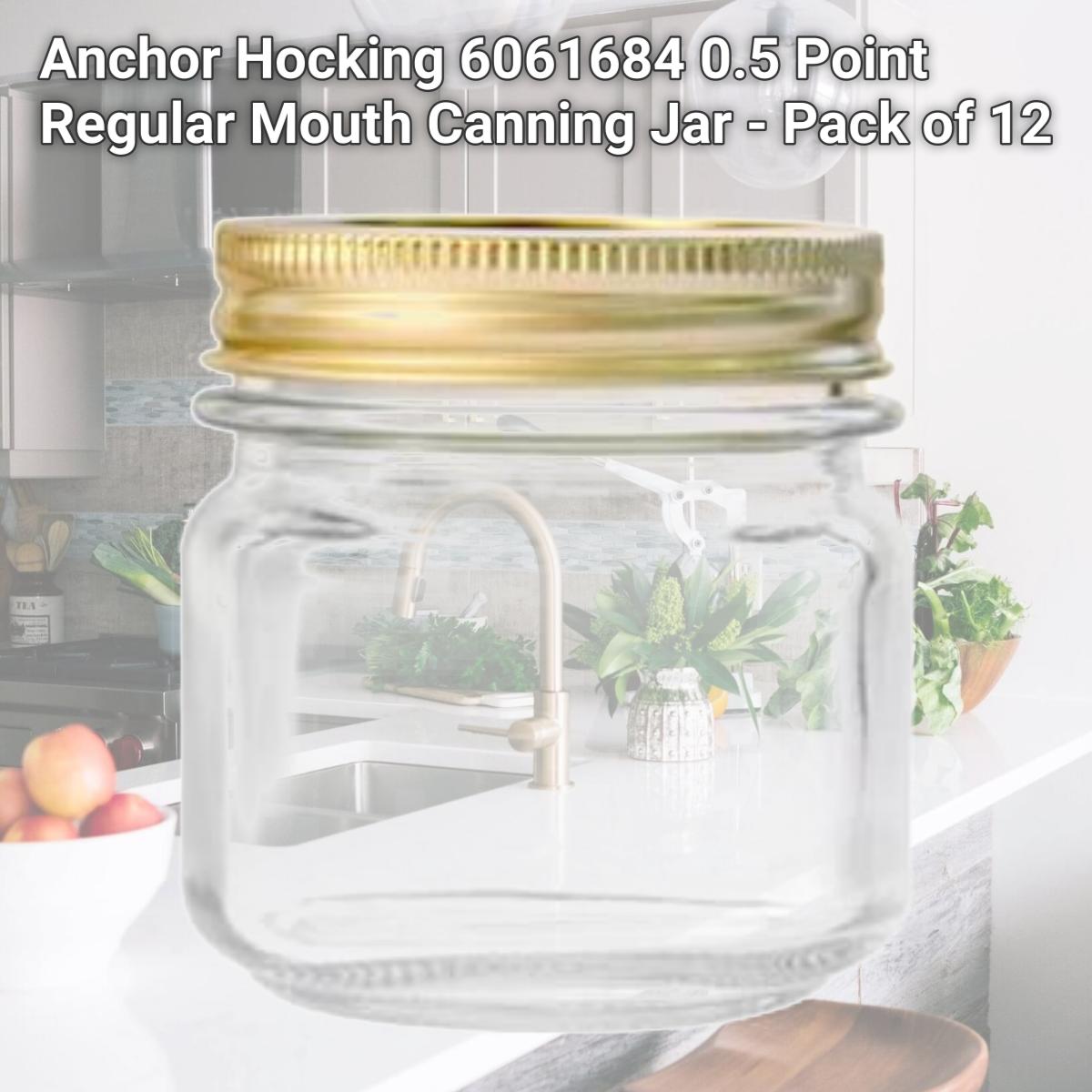 Picture of Anchor Hocking 6061684 0.5 Point Regular Mouth Canning Jar - Pack of 12