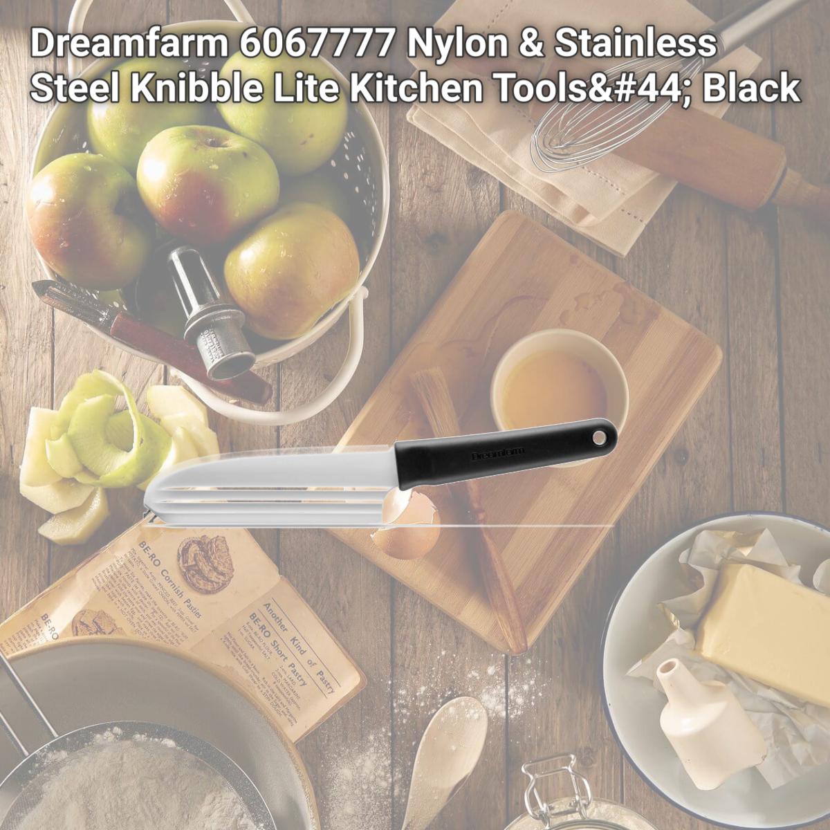 Picture of Dreamfarm 6067777 Nylon & Stainless Steel Knibble Lite Kitchen Tools, Black