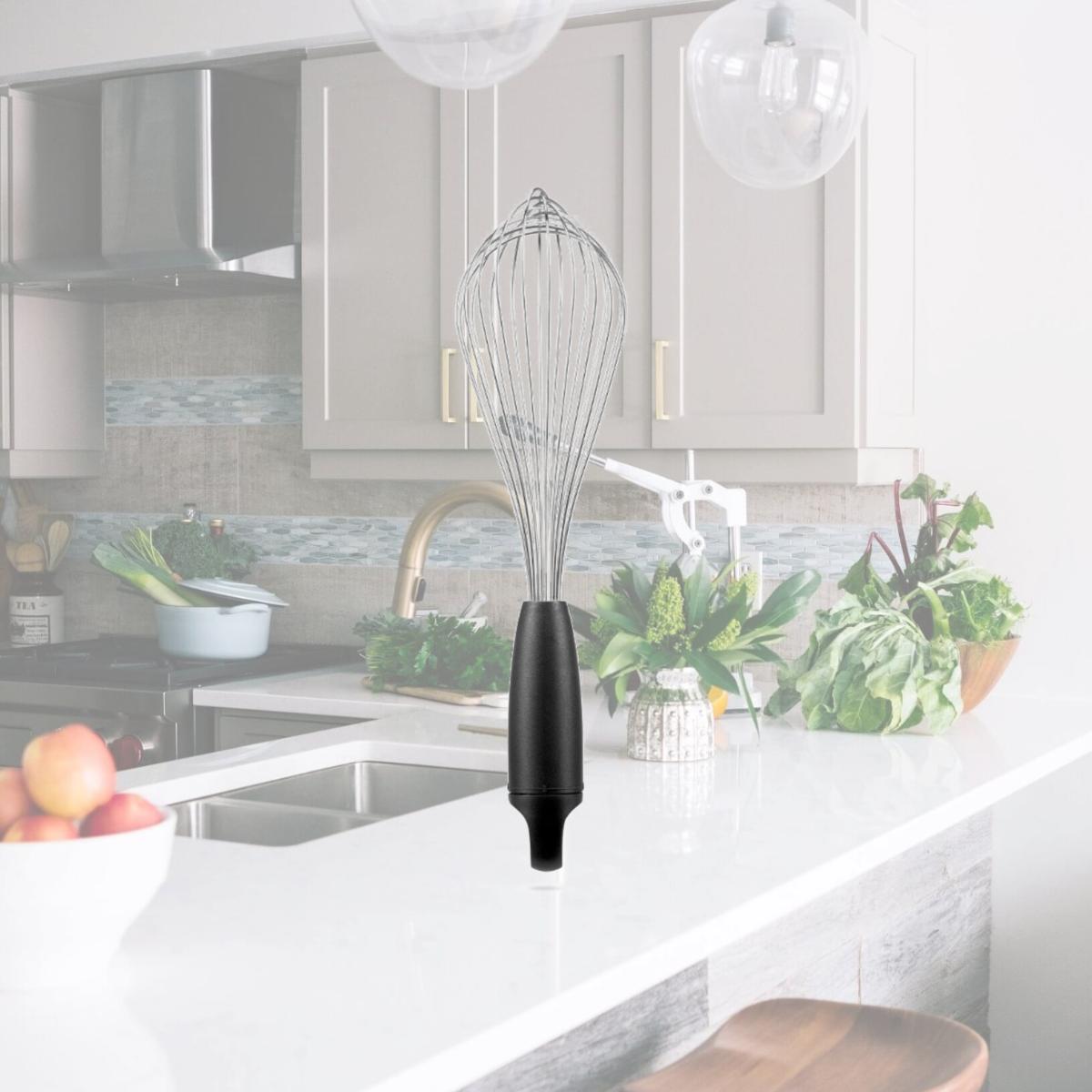 Picture of Dreamfarm 6067793 Polypropylene & Stainless Steel Flisk Whisk Kitchen Tools, Black
