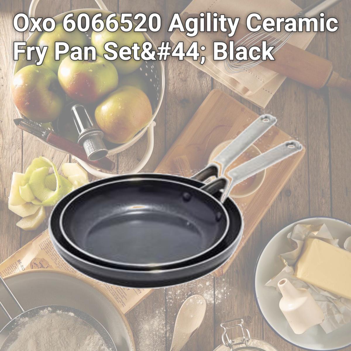 Picture of Oxo 6066520 Agility Ceramic Fry Pan Set, Black