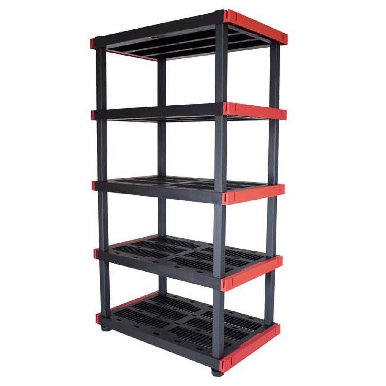UPC 847170000405 product image for 5040637 72 x 40 x 24 in. Resin Shelving Unit, Black & Red | upcitemdb.com
