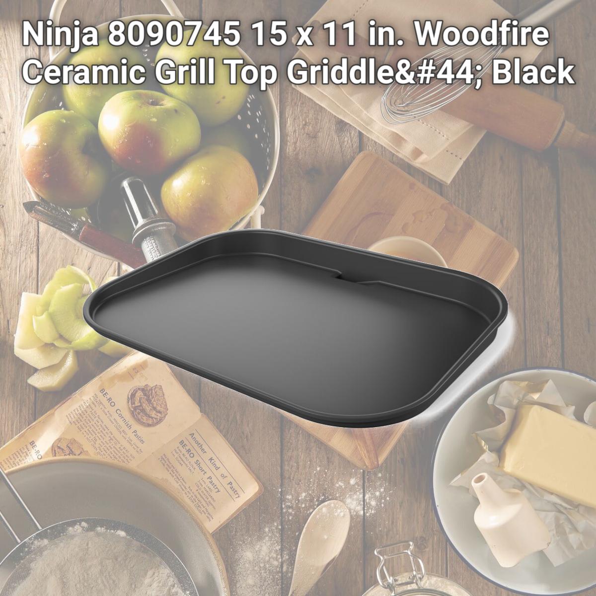 Picture of Ninja 8090745 15 x 11 in. Woodfire Ceramic Grill Top Griddle, Black