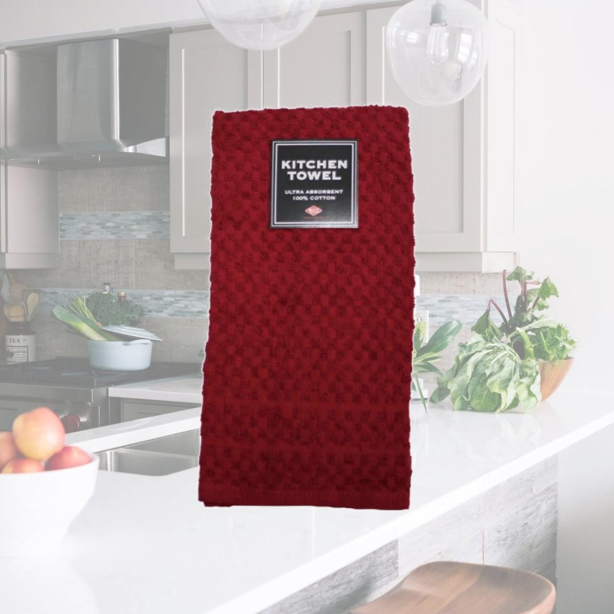 Picture of Ritz 17583 Kitchen Dish Towel  Solid Paprika - pack of 6