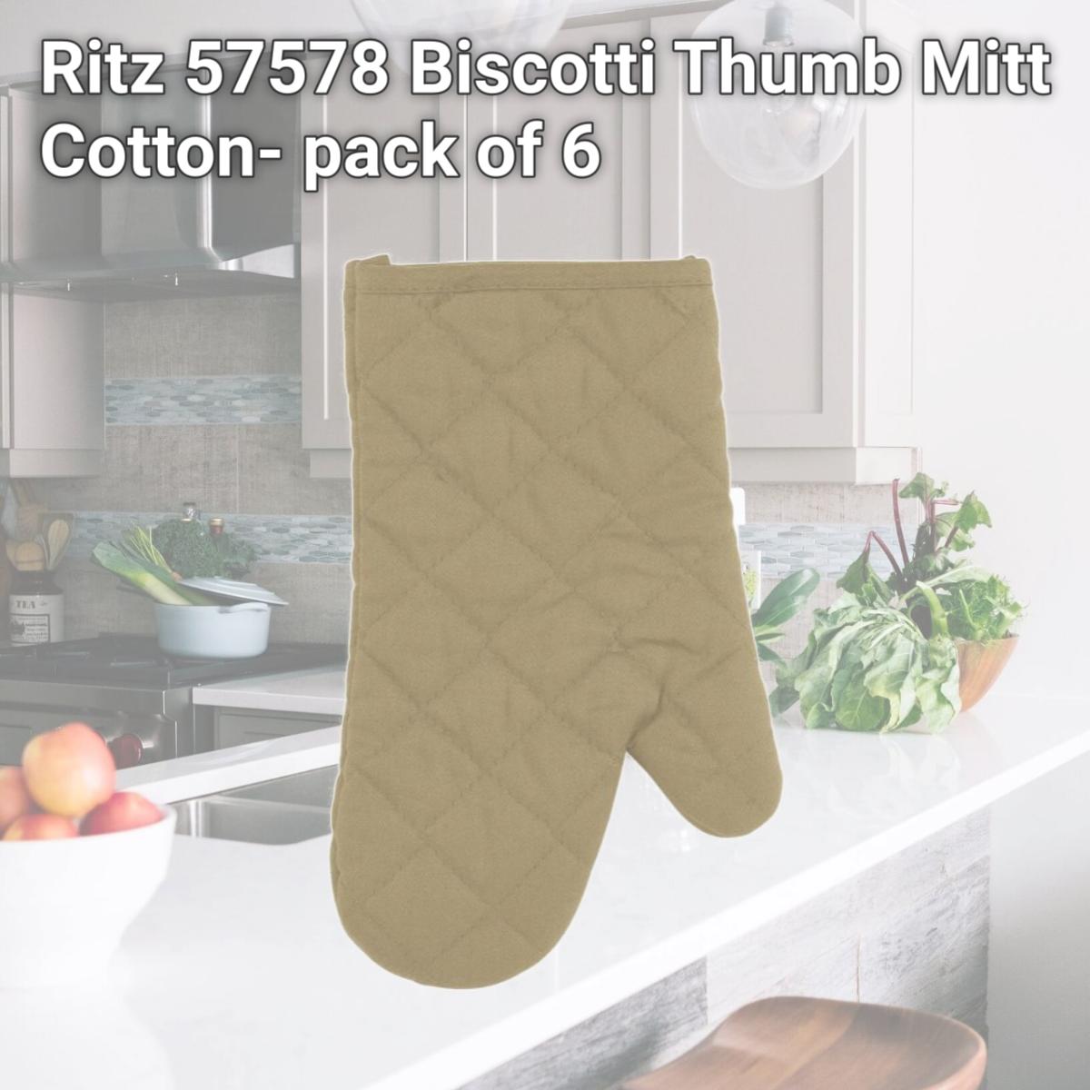 Picture of Ritz 57578 Biscotti Thumb Mitt Cotton- pack of 6
