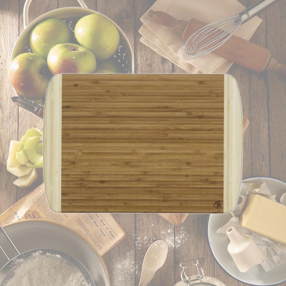 Picture of Totally Bamboo 6004458 0.63 in. Kona Groove Bamboo Cutting Board, Brown