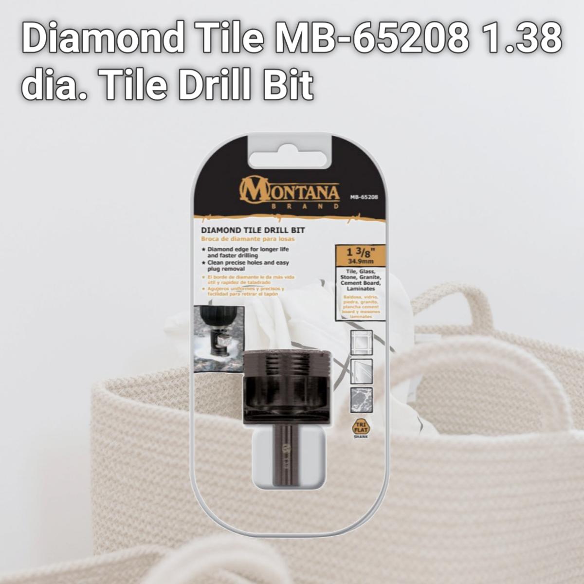 Picture of Diamond Tile MB-65208 1.38 dia. Tile Drill Bit