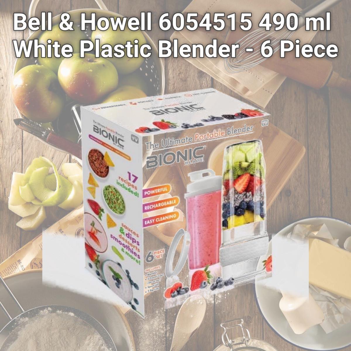 Picture of Bell & Howell 6054515 490 ml White Plastic Blender - 6 Piece