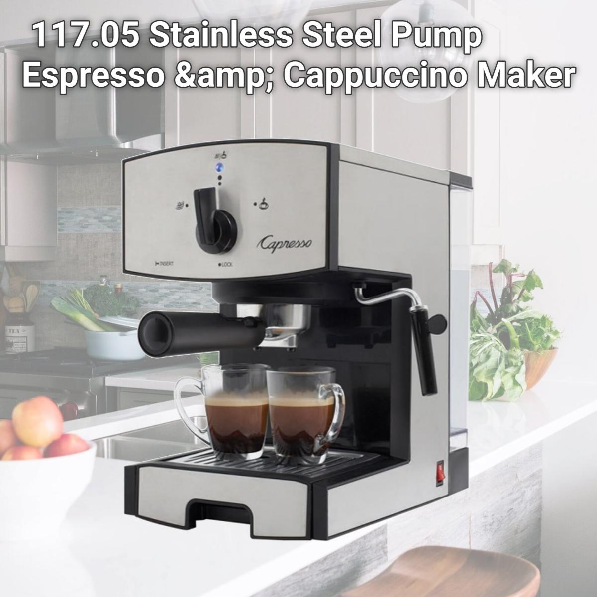 Picture of Capresso 117.05 Stainless Steel Pump Espresso &amp; Cappuccino Maker